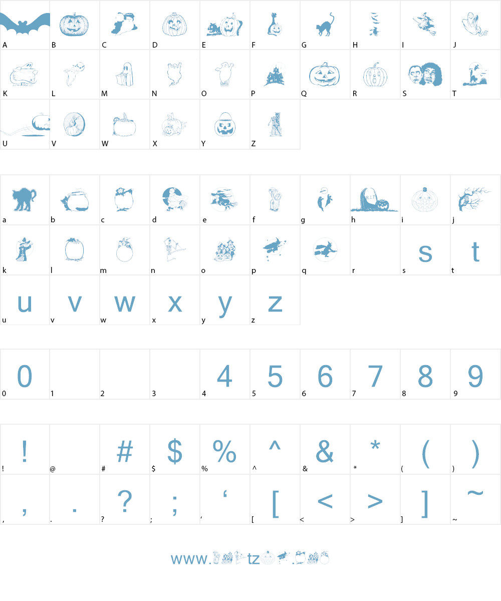 Helloween version 2 Font Character